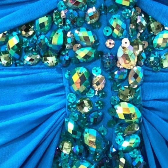 BNWT La Femme beaded gown - Picture 5 of 8